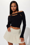 Vallory Off Shoulder Top - Black