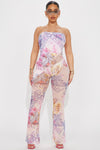 Miss Independent Jumpsuit - Pink/combo