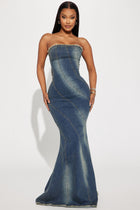 Dana Denim Maxi Dress - Denim