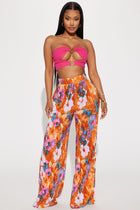 Pure Bliss Printed Plisse Pant - Multi Color