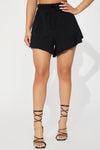 Go To Ruffle Short - Black