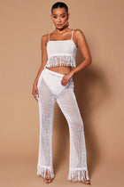 Bohemian Dreams Crochet Pant - White