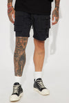 All Cap Utility Nylon Cargo Shorts - Black