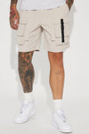 All Cap Utility Nylon Cargo Shorts - Grey