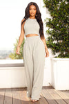 Ciao Bella Wide Leg Pant Set - Sage