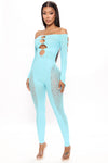 Sierra Seamless Jumpsuit - Aqua