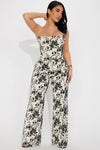 Fall In Love Jumpsuit - Cream/combo