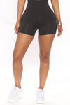 Abbey High Rise Biker Short - Charcoal