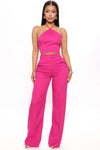 Sunset Views Linen Pant Set 33 - Magenta