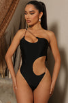 Wild In Miami Chain One Piece Swimsuit - Black