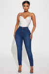 Maya High Rise Stretch Skinny Jeans - Dark Wash