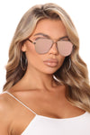 At The Top Aviator Sunglasses - Pink/combo