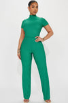 Berlin Textured Pant Set - Kelly Green