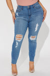 Move It High Stretch Curvy Skinny Jean - Light Wash