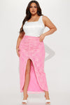 At My Best Lace Maxi Skirt - Neon Pink