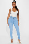 Mesa Booty Lifting High Rise Stretch Skinny Jeans - Light Wash