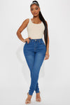 Amara High Rise Stretch Skinny Jeans - Medium Wash