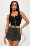 City Girl Crop Top - Black