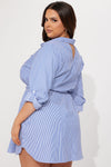 Working Weekends Shirt Dress - Blue/combo