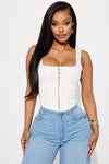 Belle Corset Top - White