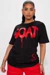 GOAT Graffiti Top - Black/Red