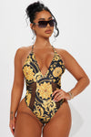 Emilia Mesh Insert 1 Piece Swimsuit  - Chocolate