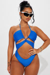 Celia Cut Out 1 Piece Swimsuit  - Blue