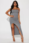 Bryana Maxi Dress - Charcoal