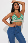 By The Seashore Crochet Top - Green/combo