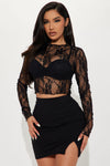 Sloan Mesh Top - Black