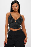 Got Your Attention Corset Top - Black