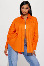 Closet Staple Poplin Shirt - Orange