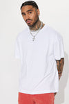 Essential Oversize Short Sleeve Tee - White