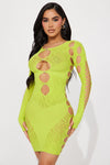 So Seamless Mini Dress - Lime