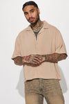 Dawson Relaxed Cuban Shirt - Taupe