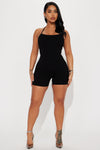 Morgan Snatched Romper - Black