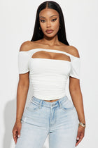 No Promises Cut Out Top - Ivory