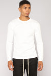 Essential Long Sleeve Crew Tee - White