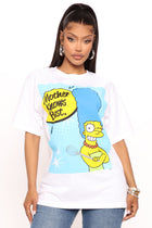 Ask Your Mom Marge Simpson Tee - White