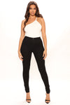 Tall Super High Waist Denim Skinnies - Black