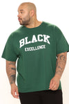 Black Excellence Varsity Short Sleeve Tee - Green