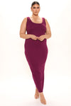 Mulberry Street Maxi Dress - Eggplant