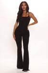 Nova Season Flare Leg Jumpsuit - Black