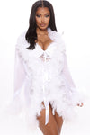 Light As A Feather Mesh Robe - White