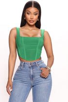 Won't Take The Blame Crop Top - Kelly Green