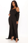 Nova Charmer Jumpsuit Set - Black