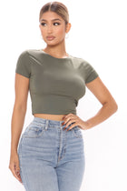 Robin Crop Top - Army Green