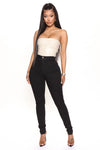 Luxe Ultra High Waist Skinny Jeans - Black