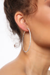 Baby Jewel Hoop Earrings - Silver