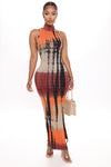 Superstar Girl Tie Dye Maxi Dress - Black/combo